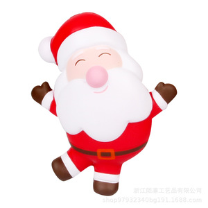 Figura de Papá Noel de Espuma PU, Juguete Antiestrés de 3.9 Pulgadas, Decoración Interior, Adorno Navideño - Product Image 2