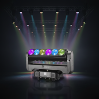 Projecteur de scène LED double face 6x60W à pixels, zoom, stroboscope, faisceau DMX RGBW IP20 - Vente Flash Exceptionnelle