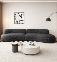 Canapé nuage moderne sans cadre, meuble sectionnel en mousse compressée pour salon, appartement ou école, matériau en bois