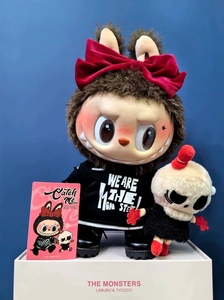 Originale Labubu PVC Vinyl Face Doll, Simpatici Giocattoli in <span class=keywords><strong>Peluche</strong></span> di Cotone della Serie Monsters Catch Me If You Can, Statuette Decorative - Product Image 3