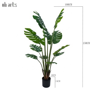 OH Arts venda quente nhựa nhân tạo monstera cây <span class=keywords><strong>bonsai</strong></span> Para Casa E casamento decoracaes - Product Image 2