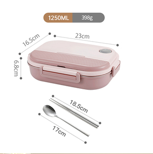 Lekfre Xách Tay Thực Phẩm Container Bento Hộp Ngăn Thiết Kế Máy Rửa Chén An Toàn 304 Thép Không Gỉ Hộp Ăn Trưa Với Nắp Và Dao Kéo - Product Image 6