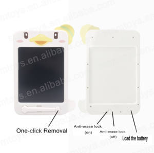 Papan gambar hitam bebek 8.5 inci, papan tulisan tangan LCD mainan gambar kecil grafiti dapat dihapus untuk anak-anak - Product Image 6