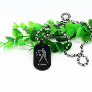 Yunnique - Colgante con signo del zodiaco Libra, de acero inoxidable, unisex, regalo, joyería de constelación - Product Image 2