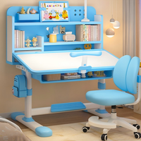Ensemble de bureau et chaise d'étude modernes réglables en hauteur pour enfants, bureaux d'apprentissage confortables pour enfants avec angle réglable