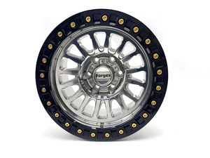 Jantes Forgex 4x4 17 18 pouces en aluminium T6061 poli, à déport profond, noires et argentées, Beadlock, forgées sur mesure pour Jeep Ford tout-terrain - Product Image 3