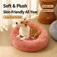 Nid pour animaux de compagnie de haute qualité, exquis et mignon, rond, en peluche, pour l'hiver, pour un sommeil profond et chaud, tapis pour chat et chien