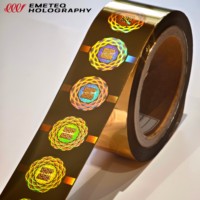Lámina de Estampado en Caliente con Lente 3D de Posicionamiento Preciso, Rollos de Lámina Holográfica, Lámina en Caliente para Etiquetas de Seguridad Anti-Falsificación Personalizadas