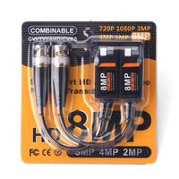 5MP 8MP CCTV 1 par de cable de red pasivo BNC/DC convertidor RJ45 vídeo coaxial analógico par trenzado conector de Balun de vídeo inalámbrico