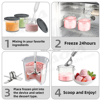 Machine à Glace Mini Multifonctionnelle à Écran Couleur Numérique, 12 Préréglages, pour Jus Glacés et Desserts DIY – Vente Flash Transfrontalière