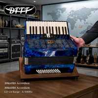 Accordéon professionnel 60 basses, 30 touches, 3 registres, clavier, instrument de musique, vente en gros