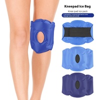 Genouillères en gel réutilisables pour le sport, à double usage, pour le froid et le chaud, avec sangles élastiques, gel flexible pour les coudes et les genoux, poche à glace
