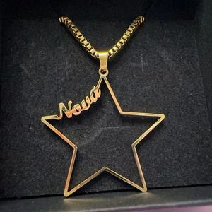 Personalizzato personalizzato <span class=keywords><strong>stella</strong></span> lettera ciondolo logo collana d'oro <span class=keywords><strong>con</strong></span> il <span class=keywords><strong>nome</strong></span> per le donne gioielli regalo - Product Image 2