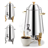 Distributeur de boissons OEM en acier inoxydable de 13 L (3,5 gallons) pour café, thé, lait, avec chauffe-alcool et support de combustible