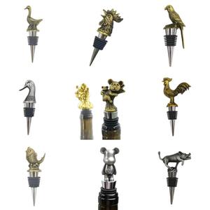 Hertenkop rode wijnstopper met verzegelde versheid, dieren (draak, yak, eekhoorn, uil, leeuw, wolf, luipaard, giraf) wijnflesstopper - Product Image 4