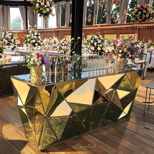 Nuevo diseño de muebles de mostrador de barra de oro para bodas, mesas de Hotel Buffet para eventos altos, muebles comerciales - Product Image 2