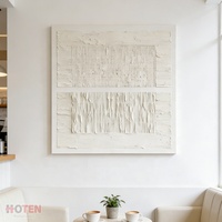 Peinture à l'huile moderne peinte à la main sur toile, texture abstraite blanche, art mural, cadre personnalisé, décoratif tridimensionnel, HOTEN Nouvel An