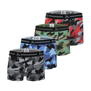 Slip Boxer da uomo classici in vendita pantaloncini di biancheria intima in maglia elastica con motivo di stampa traspirante e unico - Product Image 1