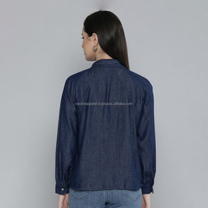 Nardon Apparel 2025 Offre Spéciale Nouveau Denim d'été pour les femmes avec un design régulier et unique, Chemise en jean pour les femmes - Product Image 2