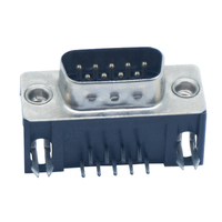 Connecteur VGA D-SUB DIP 90 degrés à 9 broches pour carte de circuit imprimé (PCB) mâle
