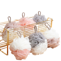 Promotion bain doux bain moussant fleur conception exfoliant corps boule de douche éponge luffa douche Bouquet