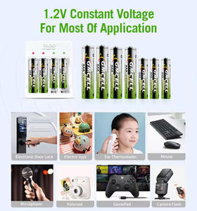 GMCELL Piles rechargeables AAA 600mAh/800mAh & AAA <span class=keywords><strong>1000mAh</strong></span> <span class=keywords><strong>1.2V</strong></span> Ni-MH pour télécommande - Product Image 5