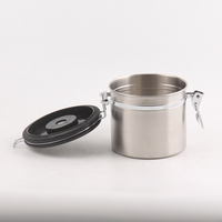 Bocaux de cuisine en acier inoxydable avec suivi de la date, récipient hermétique pour le stockage des grains de café
