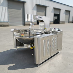 Poêle à frire à double paroi avec mélangeur Eau à gaz industrielle Grande <span class=keywords><strong>sauce</strong></span> au porc et aux champignons Wok planétaire Poêle - Product Image 1