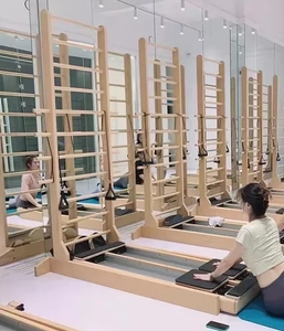 Équipement <span class=keywords><strong>de</strong></span> Pilates, lit à échelle coulissante en bois, entraînement professionnel <span class=keywords><strong>de</strong></span> Pilates, lit à échelle coulissante bidirectionnel - Product Image 4