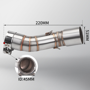 Système d'échappement de <span class=keywords><strong>moto</strong></span>, silencieux, tuyau de liaison intermédiaire de 51 mm, à enfiler pour CFMOTO CLX-700 CLX700 Sport - Product Image 4