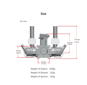 RCGF 70CC Motor <span class=keywords><strong>de</strong></span> <span class=keywords><strong>Gasolina</strong></span> <span class=keywords><strong>de</strong></span> Dos Cilindros Serie Stinger para Avión RC, 2 Tiempos, <span class=keywords><strong>Control</strong></span> <span class=keywords><strong>Remoto</strong></span>, Ala Fija, Kit <span class=keywords><strong>de</strong></span> Motor <span class=keywords><strong>a</strong></span> <span class=keywords><strong>Gasolina</strong></span>, China - Product Image 6