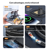 Kabel USB Type-C ke Type-C 60W 5A, Kabel Data Pengisian Cepat, Desain Elbow, Anyaman Nilon, untuk Aksesoris China Mobile