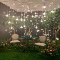 Lustre suspendu en acrylique à 10 têtes LED, décoration de plafond pour salle de mariage, lampe d'ambiance pour scène de mariage et lieu de fête