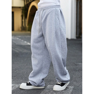 Pantaloni Sportivi da Uomo in Cotone 100% Stile Americano, Modello Scimitar Casual a Gamba Dritta Media, per E-commerce Transfrontaliero - Product Image 1