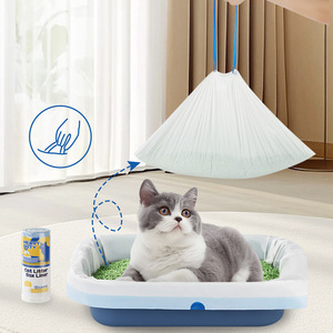 Sacchetti per lettiera usa e getta di alta qualità per uso domestico con coulisse, sacchetti per rifiuti di gatto, sacchetti igienici per deiezioni - Product Image 1