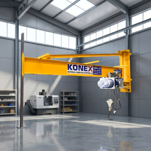 Grue à flèche fixée au sol de 2 tonnes sur mesure pour les unités de fabrication, les entrepôts et les installations de production industrielle - Product Image 1
