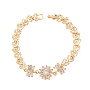 bracelet-549 XUPING jewelry high end Fashion fantasy jewelry 18K gold color Large size flower pendant Synthetic CZ 3A+ bracelet