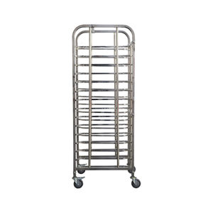 खाद्य सेवा 15-टियर स्टेनलेस स्टील 201 शीट पैन/बन पैन रैक वाणिज्यिक बेकरी ट्रे ट्रॉली - Product Image 3