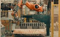 Robot industriel KUKA, charge utile de 120 kg, portée de 2700 mm, manipulation de briques, pierres, bois, palettisation, favori des usines de construction