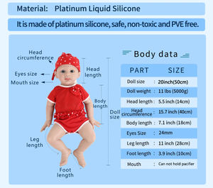 22 Zoll Voll silikon Reborn Baby Schöne Puppen Gutes Playmate für Kinder - Product Image 4