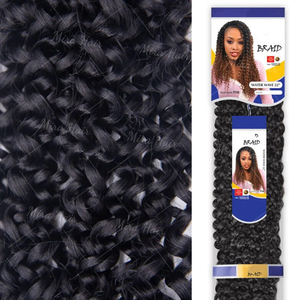 Bon marché, vente en gros 100g 22 "Premium Water Wave Freetress synthétique cheveux bouclés en vrac Crochet Tressage Extension pour les femmes noires - Product Image 2