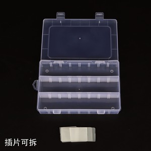 Transparent Plastic Storage Box 12 Compartment Detachable Jewelry Organizer Parts Packaging Desktop Organizer PP Lidded Box - Product Image 2