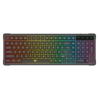 Clavier mécanique filaire 60% avec éclairage mixte, 105 touches, espagnol, mini, fin, pour jeux, ordinateur de bureau, anti-ghosting, anglais, CMK-2541