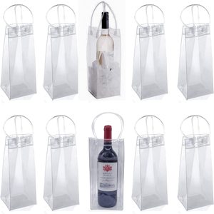 Clear PVC Pouch <strong>Wine</strong> Cold <strong>Bag</strong> with Handle <strong>for</strong> Champagne
