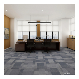 Alfombra de nailon con estampado comercial, azulejos de alta calidad para oficina y sala de reuniones, fácil de instalar, Color Rojo - Product Image 5