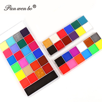 Peinture pour le visage à l'huile Panwenbo, 12 couleurs, peinture corporelle soluble dans l'eau, peintures pour le visage d'Halloween pour enfants