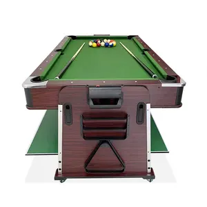 Beste Verkopen 4 In 1 Roterende Stijl 6FT 7FT Biljart Pool Eettafel Met Air Hockey /Tennis Top Voor koop