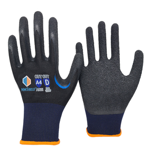 NMSHIELD 18 ölçer kristal tel örme Logo ile kesilmez eldiven ANSI kırışık lateks eldiven özel el koruma eldiven - Product Image 3