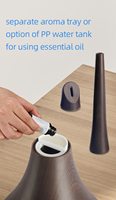 Diffuseur d'arômes en bois électrique Ultra-Sonic Humidificateur domestique pour aromathérapie et humidification de l'air avec huile essentielle