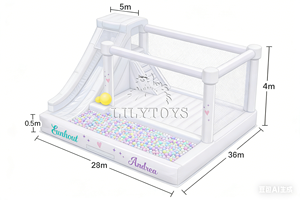 Casa <span class=keywords><strong>de</strong></span> Brinco Inflable <span class=keywords><strong>de</strong></span> 5x4m con Tobogán y Piscina <span class=keywords><strong>de</strong></span> Pelotas, Brincolín <span class=keywords><strong>para</strong></span> <span class=keywords><strong>Fiestas</strong></span> Infantiles, Logotipo Personalizado Disponible - Product Image 4